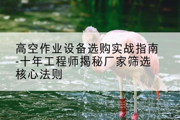 沧源剪叉式升降机厂家-高空作业设备选购实战指南-十年工程师揭秘厂家筛选核心法则