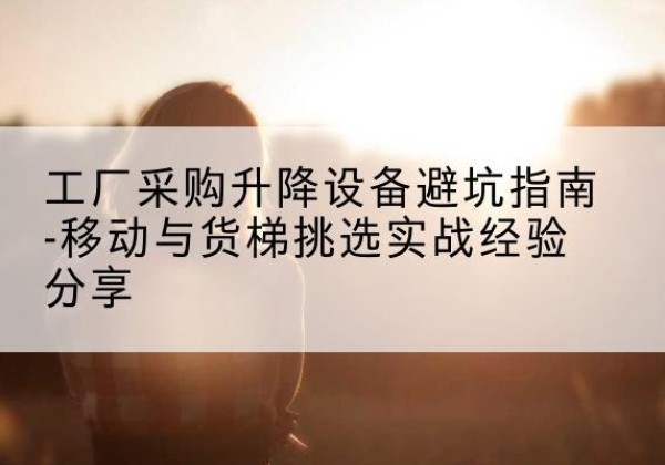 沧源移动式升降机怎么选-工厂采购升降设备避坑指南-移动与货梯挑选实战经验分享