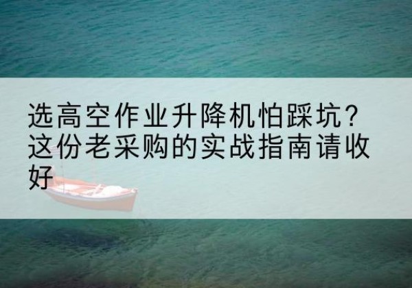 沧源高空作业升降机厂家推荐-选高空作业升降机怕踩坑？这份老采购的实战指南请收好