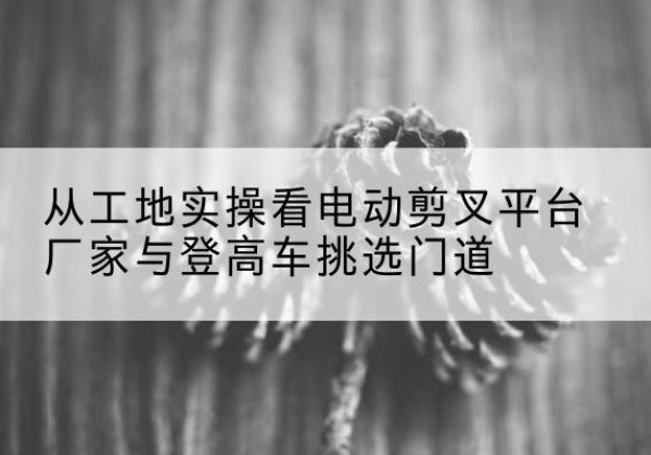 沧源电动剪叉升降平台厂家-从工地实操看电动剪叉平台厂家与登高车挑选门道